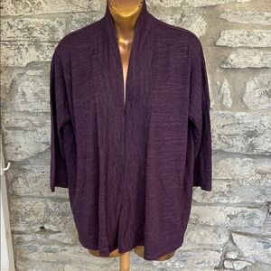 Purple Open Front Cardigan